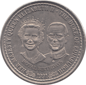 1991 CROWN TURKS AND CAICOS ISLAND - WORLD COINS - Cambridgeshire Coins