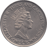 1991 CROWN TURKS AND CAICOS ISLAND - WORLD COINS - Cambridgeshire Coins