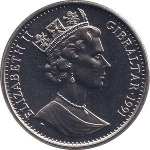 1991 CROWN WEDDING ANNIVERSARY - WORLD COINS - Cambridgeshire Coins