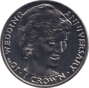 1991 CROWN WEDDING ANNIVERSARY - WORLD COINS - Cambridgeshire Coins
