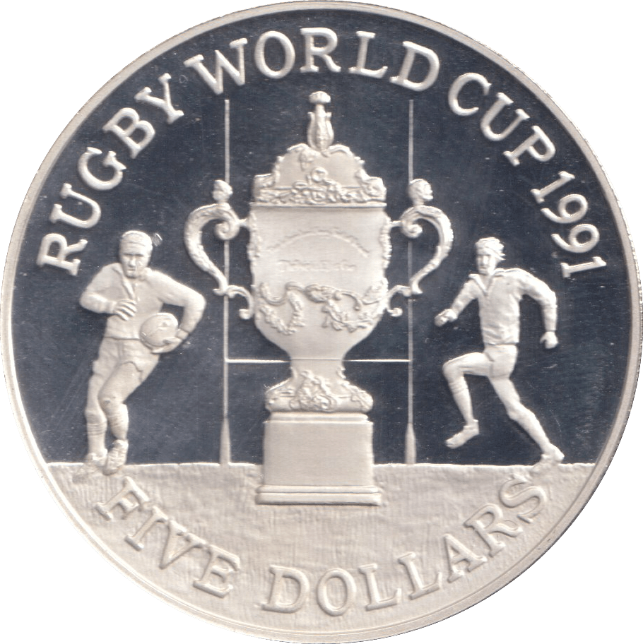 1991 FIVE DOLLARS SILVER PROOF NEW ZEALAND - SILVER WORLD COINS - Cambridgeshire Coins
