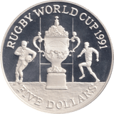 1991 FIVE DOLLARS SILVER PROOF NEW ZEALAND - SILVER WORLD COINS - Cambridgeshire Coins
