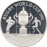 1991 FIVE DOLLARS SILVER PROOF USA - SILVER WORLD COINS - Cambridgeshire Coins