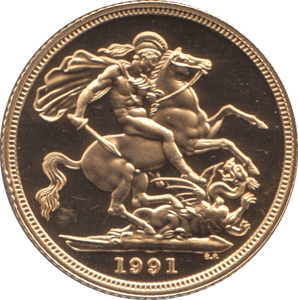 1991 GOLD SOVEREIGN ( PROOF ) - SOVEREIGN - Cambridgeshire Coins