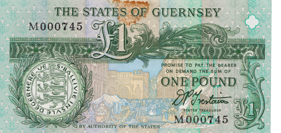 1991 GUERNSEY POUND BANKNOTE REF-1748 - WORLD BANKNOTES - Cambridgeshire Coins