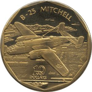 1991 MARSHALL ISLANDS $10 COMMEMORATIVE COIN B - 25 MITCHELL - WORLD COINS - Cambridgeshire Coins