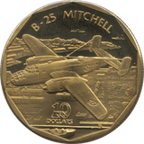 1991 MARSHALL ISLANDS $10 COMMEMORATIVE COIN B - 25 MITCHELL - WORLD COINS - Cambridgeshire Coins