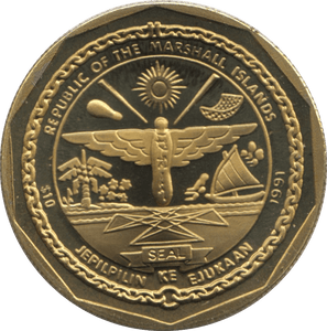 1991 MARSHALL ISLANDS $10 COMMEMORATIVE COIN B - 25 MITCHELL - WORLD COINS - Cambridgeshire Coins