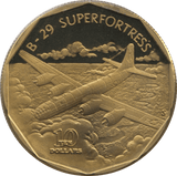 1991 MARSHALL ISLANDS $10 COMMEMORATIVE COIN B - 29 SUPERFORTRESS - WORLD COINS - Cambridgeshire Coins