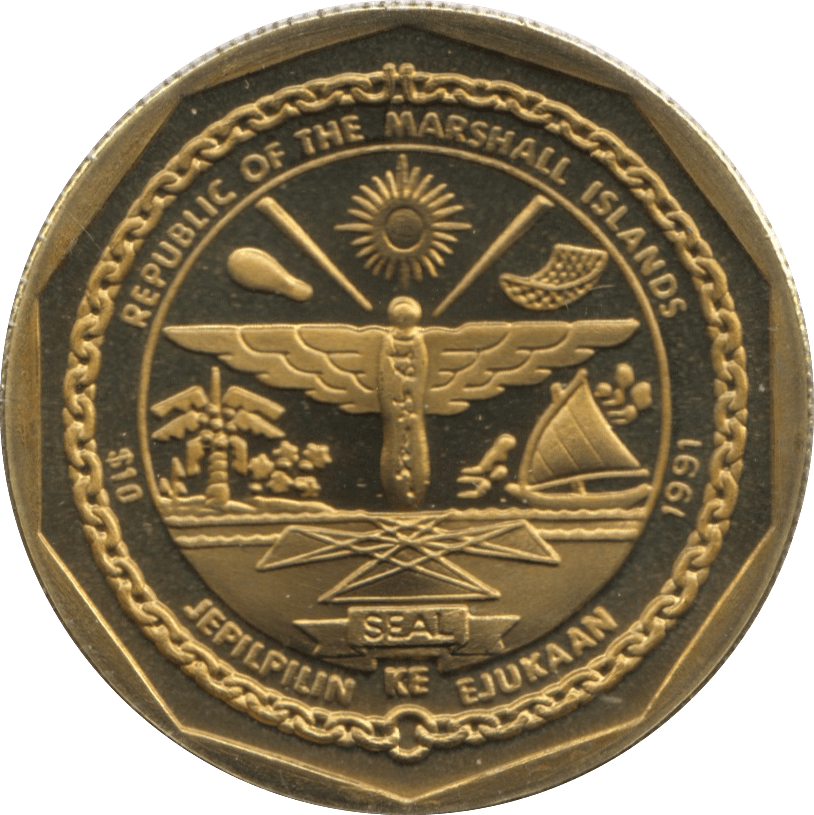 1991 MARSHALL ISLANDS $10 COMMEMORATIVE COIN F4U CORSAIR - WORLD COINS - Cambridgeshire Coins