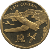 1991 MARSHALL ISLANDS $10 COMMEMORATIVE COIN F4U CORSAIR - WORLD COINS - Cambridgeshire Coins
