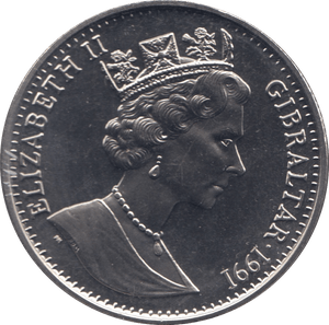1991 ONE CROWN GIBRALTAR F470 - WORLD COINS - Cambridgeshire Coins