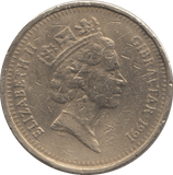 1991 ONE POUND GIBRALTAR - WORLD COINS - Cambridgeshire Coins