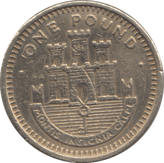1991 ONE POUND GIBRALTAR - WORLD COINS - Cambridgeshire Coins