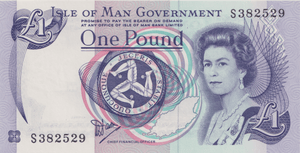1991 ONE POUND ISLE OF MAN BANKNOTE REF-1838 - WORLD BANKNOTES - Cambridgeshire Coins