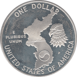 1991 SILVER 38th ANNIVERSARY KOREA ONE DOLLAR ( PROOF ) - SILVER WORLD COINS - Cambridgeshire Coins