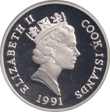 1991 SILVER PROOF 50 DOLLARS COOK ISLANDS - SILVER WORLD COINS - Cambridgeshire Coins