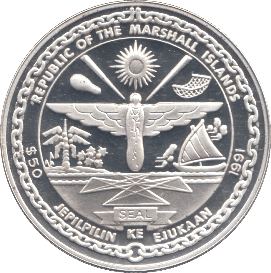 1991 SILVER PROOF 50 DOLLARS PEARL HARBOUR - SILVER WORLD COINS - Cambridgeshire Coins