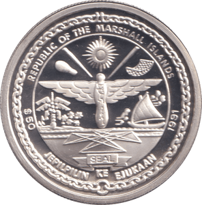 1991 SILVER PROOF FIFTY DOLLARS IL 2 SHTURMOVIK - SILVER WORLD COINS - Cambridgeshire Coins