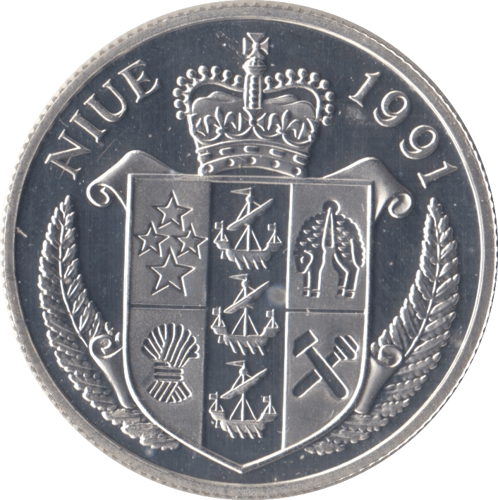 1991 SILVER PROOF TEN DOLLARS 925 SILVER NIUE ISLANDS - SILVER WORLD COINS - Cambridgeshire Coins