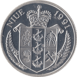 1991 SILVER PROOF TEN DOLLARS 925 SILVER NIUE ISLANDS - SILVER WORLD COINS - Cambridgeshire Coins