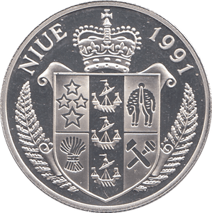 1991 SILVER PROOF TEN DOLLARS 925 SILVER NIUE ISLANDS - SILVER WORLD COINS - Cambridgeshire Coins