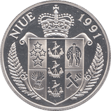 1991 SILVER PROOF TEN DOLLARS 925 SILVER NIUE ISLANDS - SILVER WORLD COINS - Cambridgeshire Coins