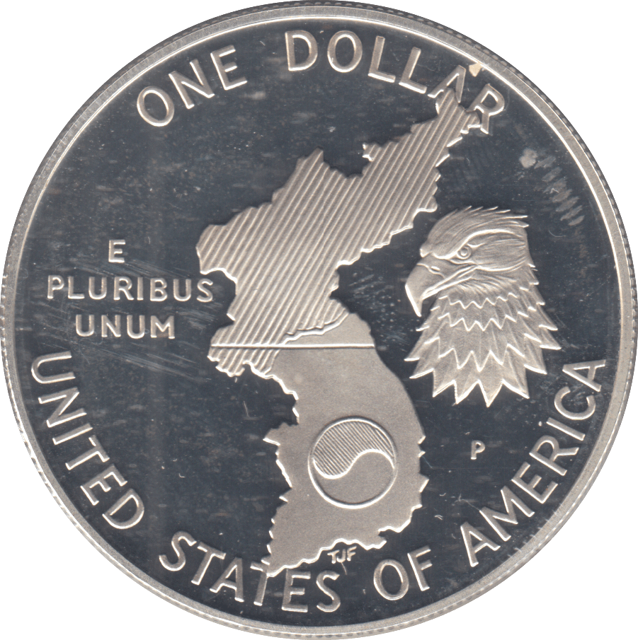 1991 SILVER PROOF USA DOLLAR KOREAN WAR - Silver Proof - Cambridgeshire Coins