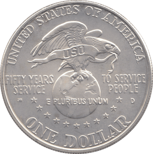 1991 USO ANNIVERSARY ONE DOLLAR USA - WORLD COINS - Cambridgeshire Coins