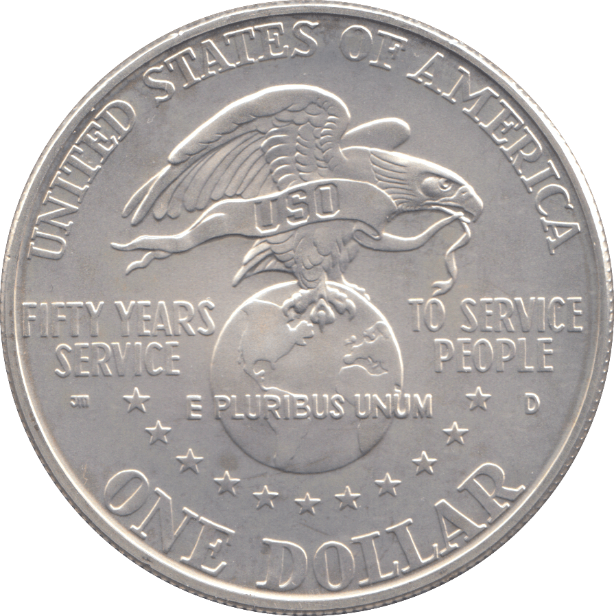 1991 USO ANNIVERSARY ONE DOLLAR USA - WORLD COINS - Cambridgeshire Coins