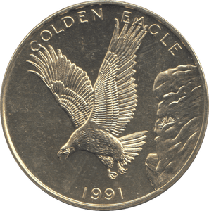 1991 WORLD SAVERS GOLDEN EAGLE MEDALLION - MEDALS & MEDALLIONS - Cambridgeshire Coins