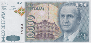1992 10000 PESTAS BANKNOTE SPAIN REF-1653 - WORLD BANKNOTES - Cambridgeshire Coins