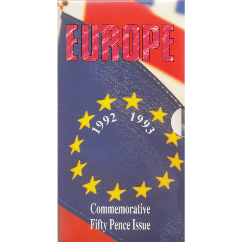 1992 1993 EUROPE BRILLIANT UNCIRCULATED 50P COINS 2 COIN PACK EEC COUNCIL RARE - 50p BU Pack - Cambridgeshire Coins