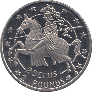 1992 2 POUNDS 2.8 ECUS ( BU ) - WORLD COINS - Cambridgeshire Coins