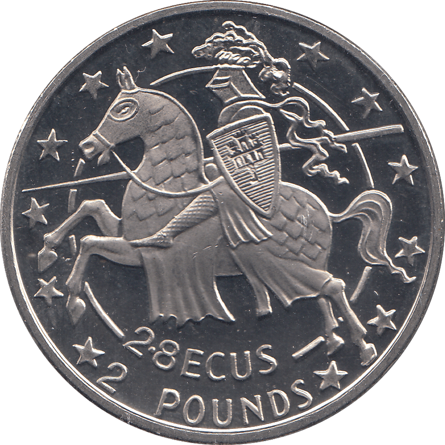 1992 2 POUNDS 2.8 ECUS ( BU ) - WORLD COINS - Cambridgeshire Coins