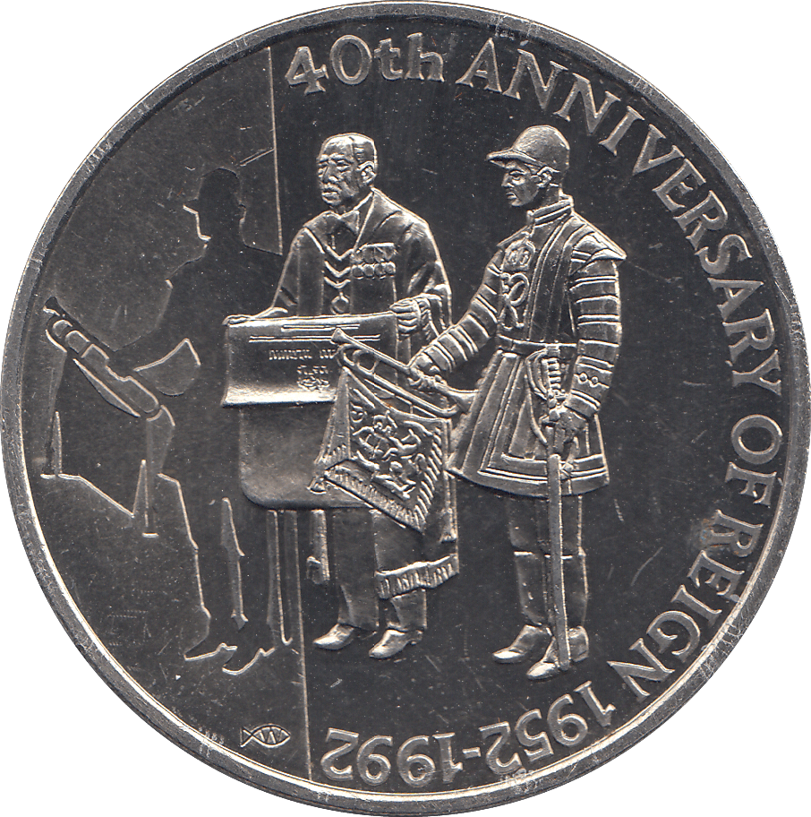 1992 2 POUNDS 40TH ANNIVERSARY OF REIGN ( BU ) - £2 BU - Cambridgeshire Coins