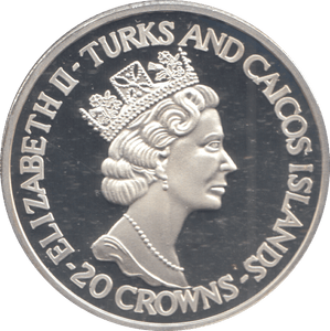 1992 20 CROWNS 40TH ANNIVERSARY OF THE ACCESSION SILVER PROOF - WORLD COINS - Cambridgeshire Coins