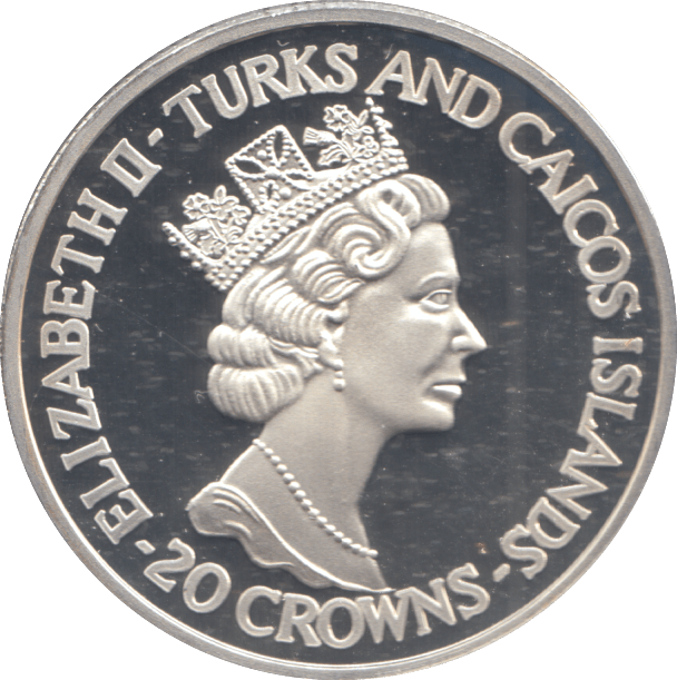 1992 20 CROWNS 40TH ANNIVERSARY OF THE ACCESSION SILVER PROOF - WORLD COINS - Cambridgeshire Coins