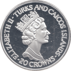 1992 20 CROWNS 40TH ANNIVERSARY OF THE ACCESSION SILVER PROOF - WORLD COINS - Cambridgeshire Coins