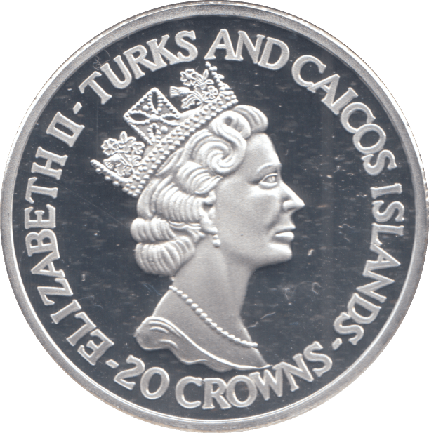 1992 20 CROWNS 40TH ANNIVERSARY OF THE ACCESSION SILVER PROOF - WORLD COINS - Cambridgeshire Coins