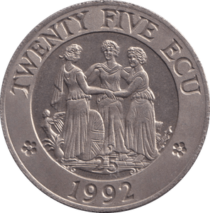 1992 25 ECU UNITED KINGDOM - WORLD COINS - Cambridgeshire Coins