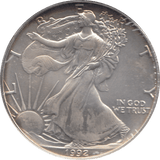 1992 AMERICAN EAGLE SILVER DOLLAR 1 OZ FINE SILVER USA - SILVER WORLD COINS - Cambridgeshire Coins