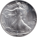 1992 AMERICAN EAGLE SILVER LIBERTY DOLLAR 1 OZ FINE SILVER USA - SILVER WORLD COINS - Cambridgeshire Coins