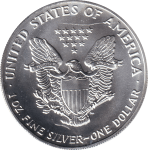 1992 AMERICAN EAGLE SILVER LIBERTY DOLLAR 1 OZ FINE SILVER USA - SILVER WORLD COINS - Cambridgeshire Coins