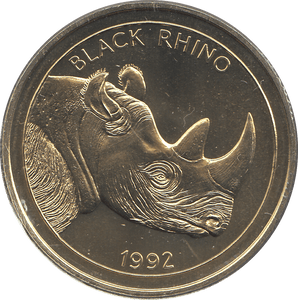 1992 BLACK RHINO WORLD SAVERS - £5 BU - Cambridgeshire Coins