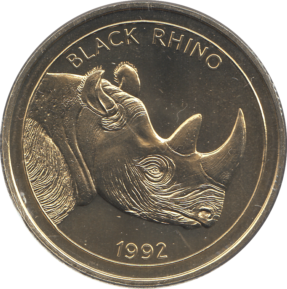 1992 BLACK RHINO WORLD SAVERS - £5 BU - Cambridgeshire Coins