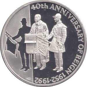 1992 FIFTY PENCE 40TH ANNIVERSARY OF REIGN - WORLD COINS - Cambridgeshire Coins