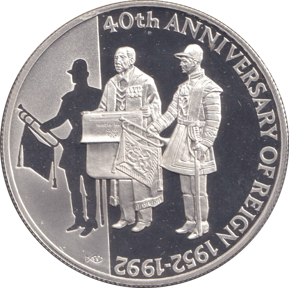 1992 FIFTY PENCE 40TH ANNIVERSARY OF REIGN - WORLD COINS - Cambridgeshire Coins