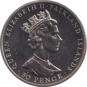 1992 FIFTY PENCE 40TH ANNIVERSARY OF REIGN - WORLD COINS - Cambridgeshire Coins