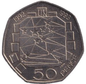 1992 FIFTY PENCE 50P CIRCULATED 1 - 50p BU - Cambridgeshire Coins